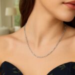 925 Sterling Silver Alternating Paperclip Chain Necklace 3.15 mm 925 Sterling Silver Alternating Paperclip Chain Necklace 3.15 mm