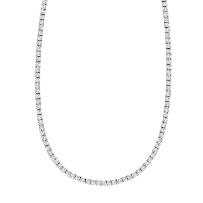 925 Sterling Silver CZ Tennis Necklace 3mm