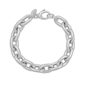 Sterling Silver Extra Large Oval Link Bracelet
