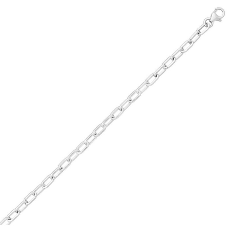 Sterling Silver Thick Square Paperclip Chain Necklace 10mm 18 Inch