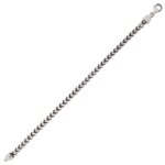 Sterling Silver Gunmetal Franco Link Chain Necklace 4.5 mm