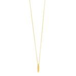 14K Yellow Gold Bubble Initial I Pendant Necklace