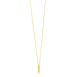 14K Yellow Gold Bubble Initial I Pendant Necklace