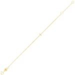 14K Yellow Gold Mini Initial I Bracelet