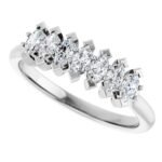 Vertical 7 Stone Marquise Diamond Anniversary Band 12 CT 14K White Gold