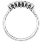 Vertical 7 Stone Marquise Diamond Anniversary Band 12 CT 14K White Gold Side View
