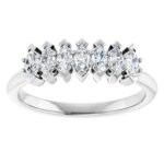 Vertical 7 Stone Marquise Diamond Anniversary Band 12 CT