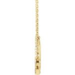 14K Gold 1 6 CTW Diamond Love Script Necklace thickness