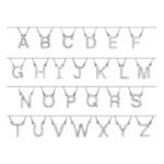 14K Gold Custom Diamond Initial Necklace all letters