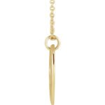 14K Gold Engravable Baby Footprint Pendant Necklace thickness