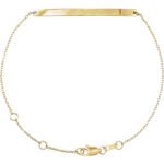 14K Gold Engravable Skinny Bar Bracelet