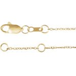 14K Gold Engravable Skinny Bar Bracelet with cable chain