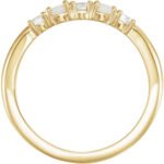 14K Gold Opal and Diamond Stackable Ring