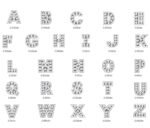 14K Gold Personalized Two Letter Diamond Initial Ring Alphabets