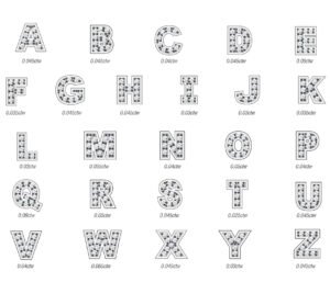 14K Gold Personalized Two Letter Diamond Initial Ring Alphabets