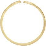 14K Gold Personalized Two Letter Diamond Initial open Ring