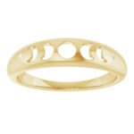 14K Gold Phases of the Moon Ring
