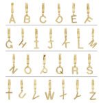 14K Gold Single Initial Huggie Earrings all letters