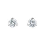 14K Gold Tiny 3mm Moissanite Stud Earrings