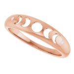 14K rose Gold Phases of the Moon Ring