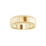 14K yellow Gold Engravable Beaded Ring