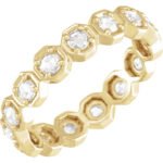 14k yellow Gold 1 2 Carat Rose-Cut Diamond Eternity Band Thickness