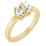 Oval and Pear Toi Et Moi Engagement Ring