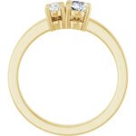 Oval and Pear Toi Et Moi Engagement Ring side