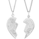 Sterling Silver Mizpah Heart Necklace​