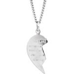 Sterling Silver Mizpah Heart Necklace​ left part