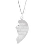 Sterling Silver Mizpah Heart Necklace​ right part