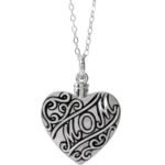 Sterling Silver Mom Cremation Urn Necklace​
