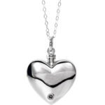 Sterling Silver heart Mom Urn Necklace​
