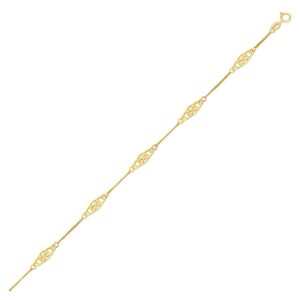 14k Yellow Gold Infinity Bracelet