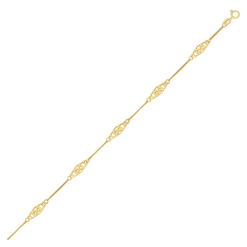 14k Yellow Gold Infinity Bracelet